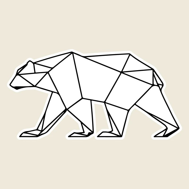 Polar Bär Polygon Eisbär Symbol