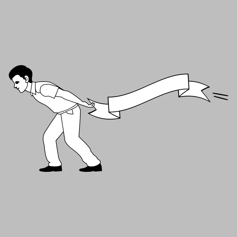 man pulls Banner | Bannerträger