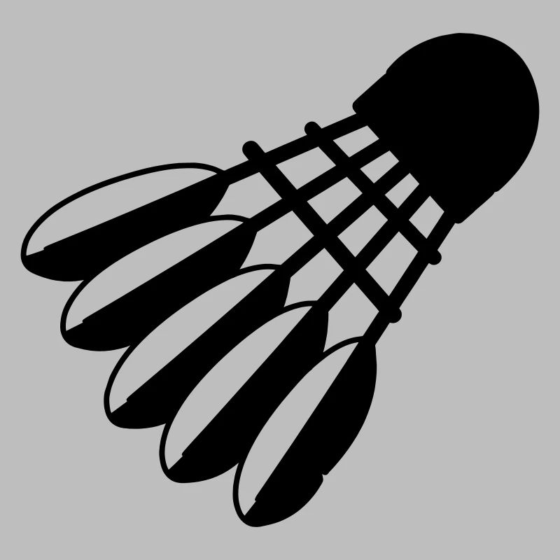 Badminton Shuttle Logo mit Federn