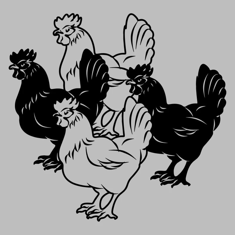 Chickens four pieces