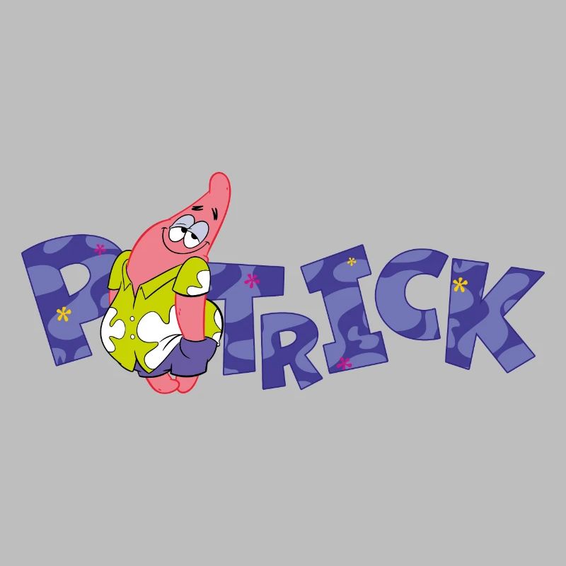 The Patrick Star Show Patrick Mit Lila Buchstaben
