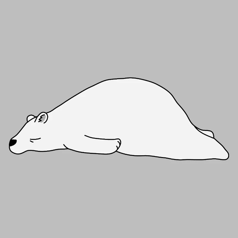 Niedlicher Eisbär schläft, gemütliche Wintertierkunst
