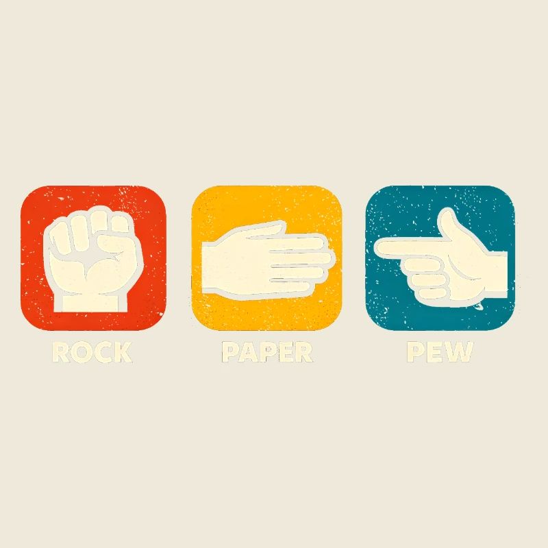 Stone Paper Pew Funny Weapon 2nd Constitutional Attachment