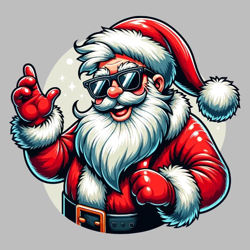 Weihnachtsmann mit Sonnenbrille Xmas Kostüm
