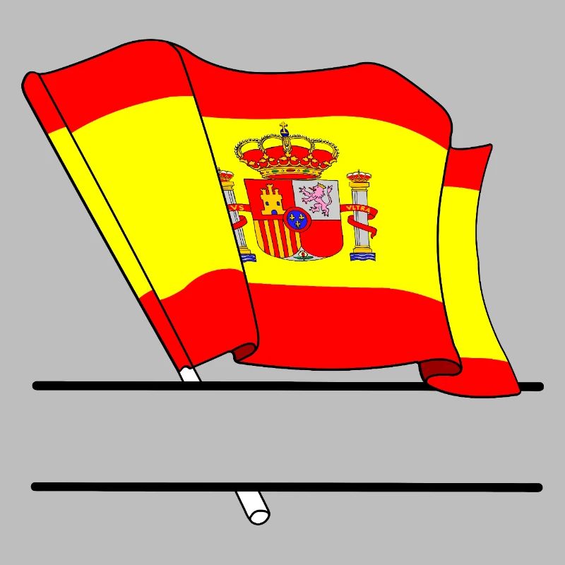 Spanische Flagge mit eigenem Text – persönliches Design