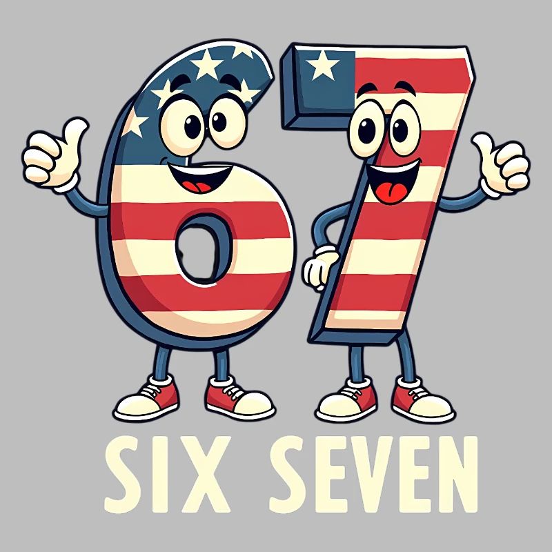 US Flag 67 Memes Six Seven