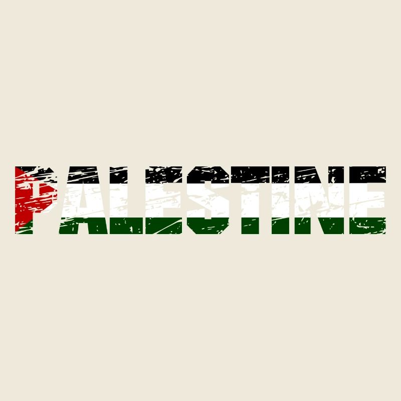 Drapeau de la Palestine lettrage Style Grunge