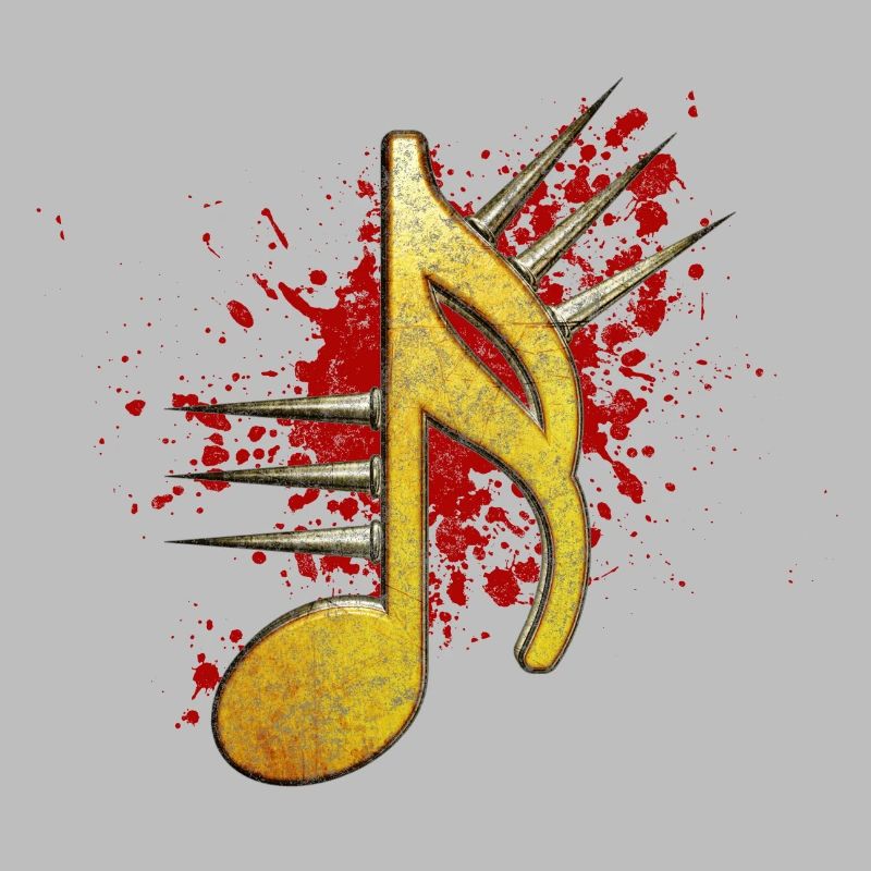 Musiknote mit Stacheln