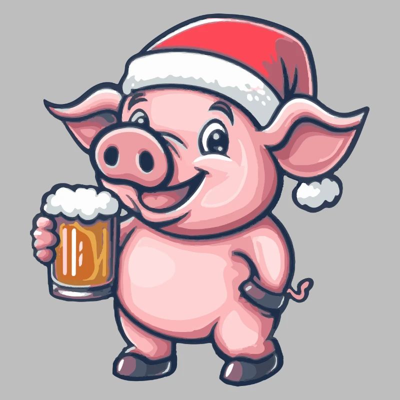 Bière de Noël au cochon