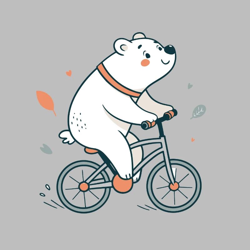 Pastel Cycling Bear