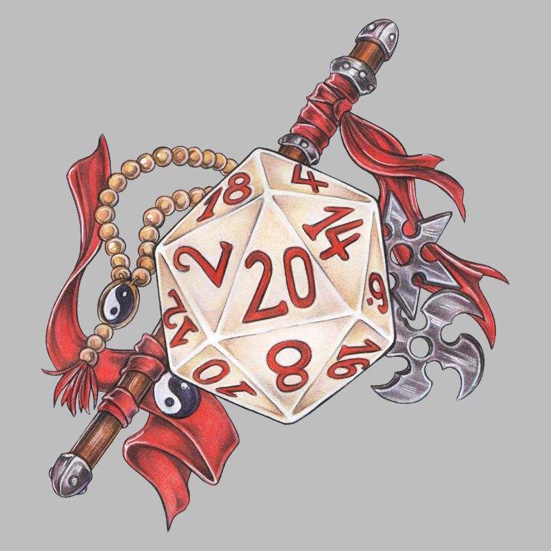 Role Playing Game Tabletop D20 Dice Gift Monk