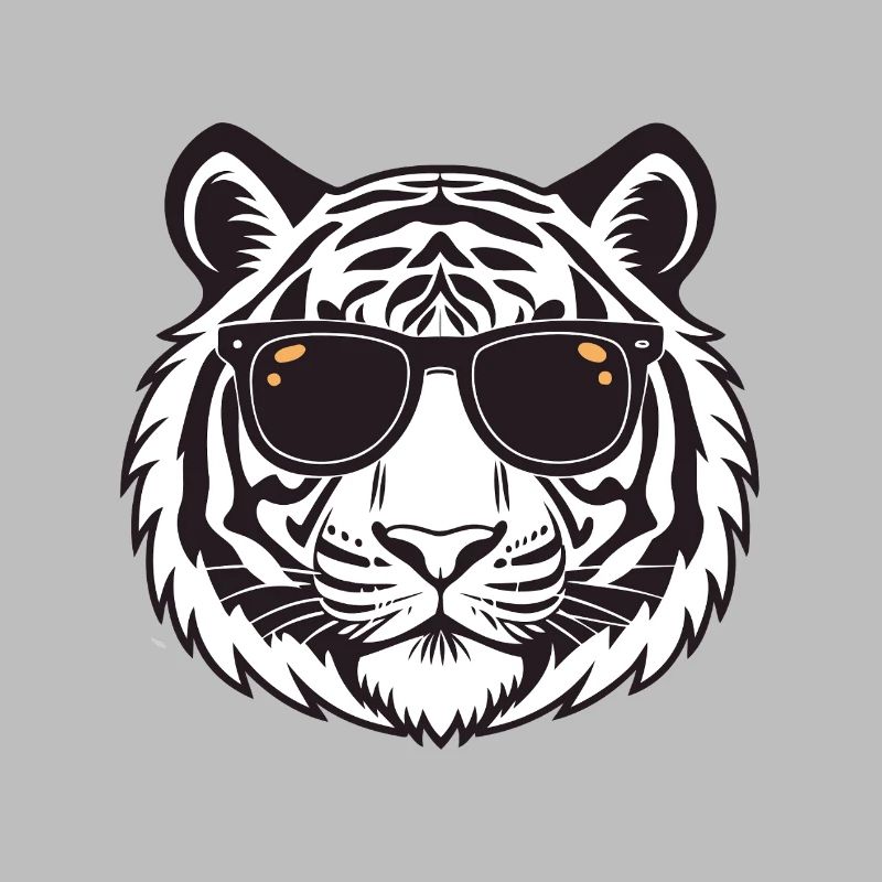 Tiger Chic schwarze Brille