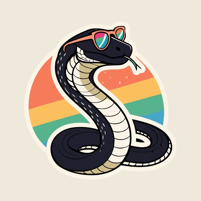 Retro Rainbow Cobra