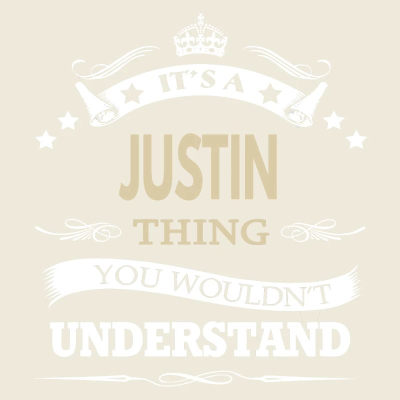 Justin Name Es ist eine Justin Thing Custom Geschenkdeckel