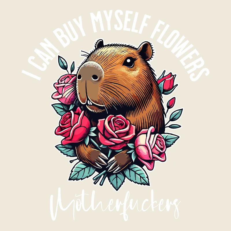 Je peux m’acheter des fleurs – Cheeky Capybara Design