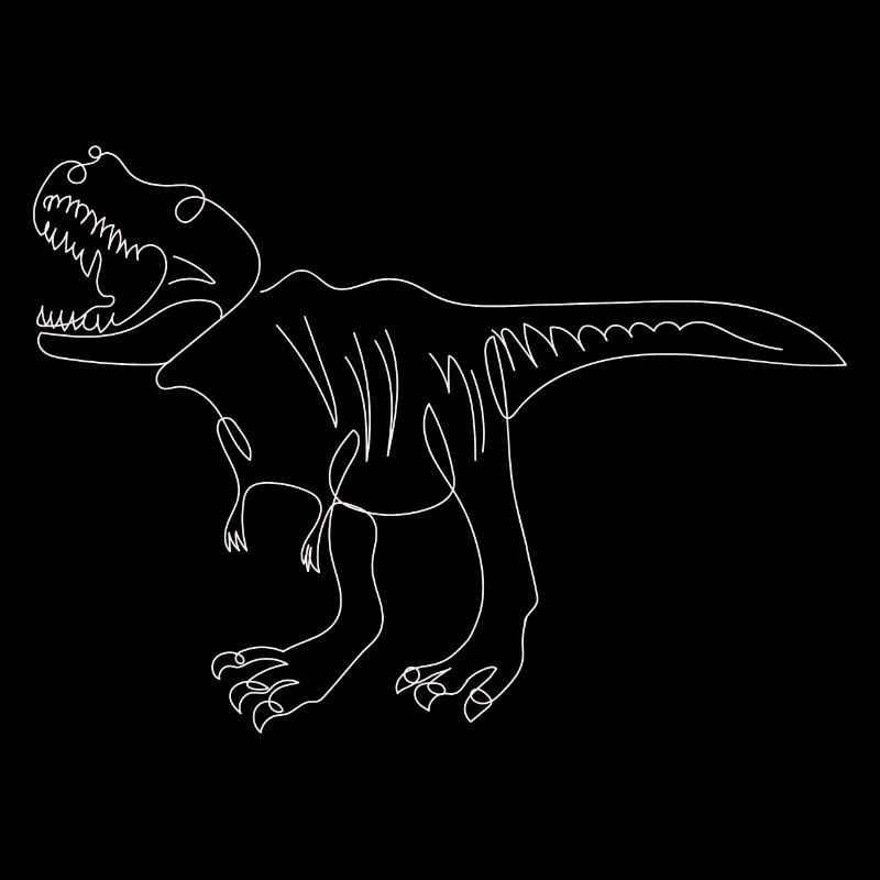 Lineart Dinosaurs, white