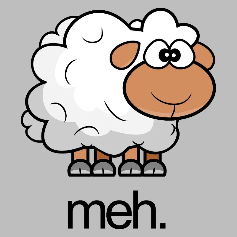 Schaf-Illustrationscomic mit Zitat