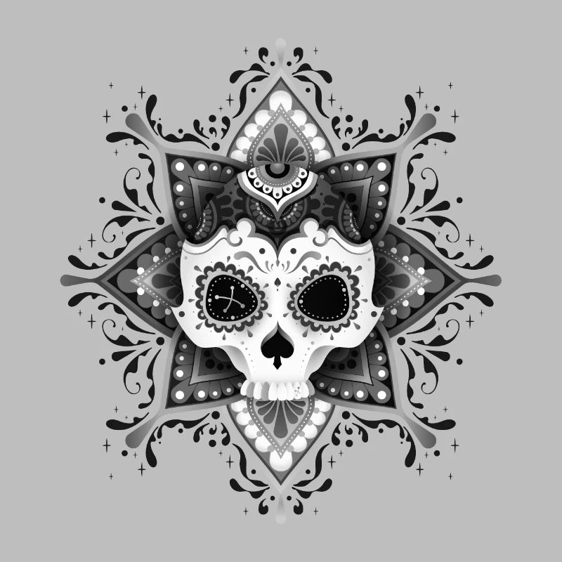 Crâne dans un mandala