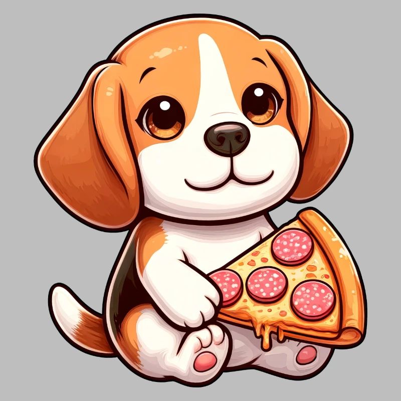 Beagle Dog Salami Pizza Indulgence