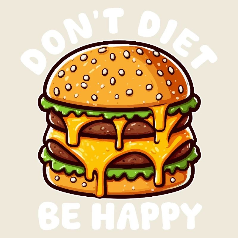 Lachender schmelzender Burger