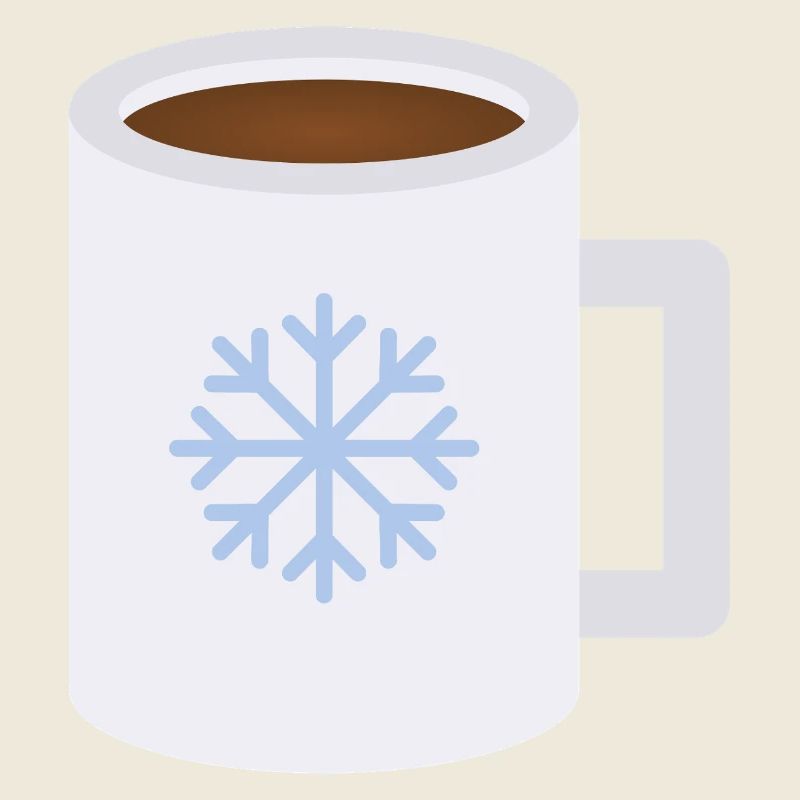 Motif de tasse en forme de flocon de neige