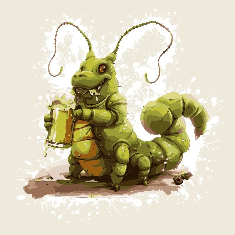 Worm Beer Funny