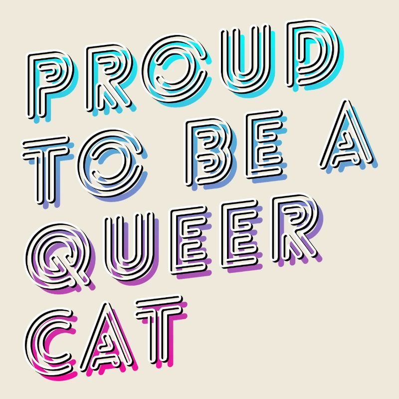 Proud to be a Queer Cat Neon Shirt