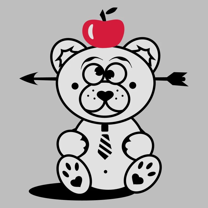 Bear with apple on his head and arrow through his