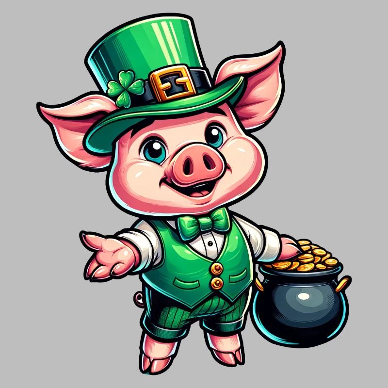 Doux cochon de la Saint-Patrick