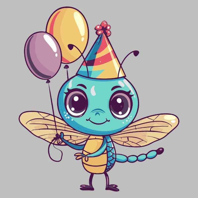 Libelle Geburtstag Comic Niedlich