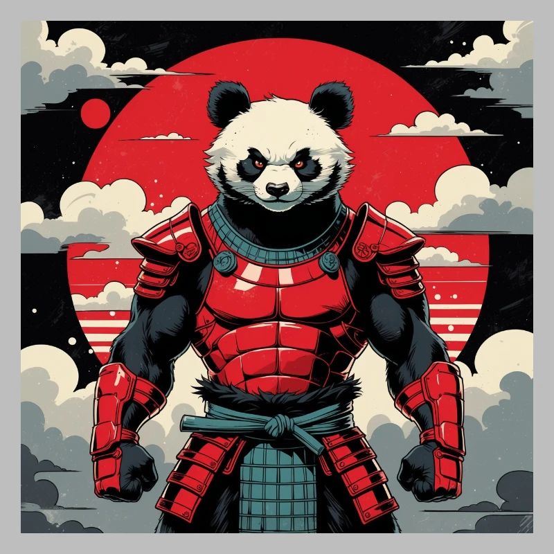 Samurai Panda Krieger