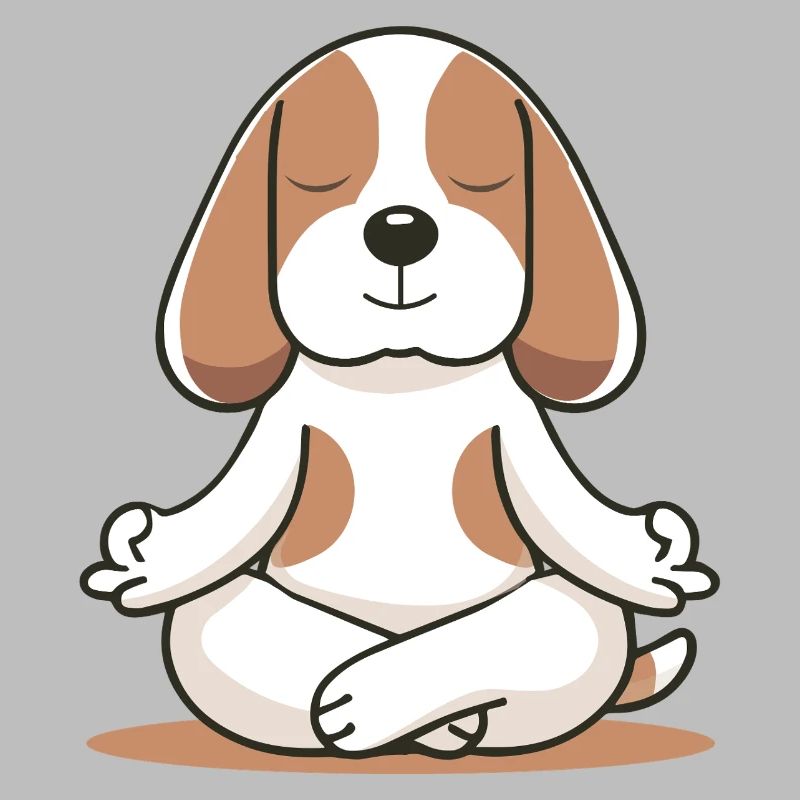 Meditierender Beagle – Ruhe & Achtsamkeit