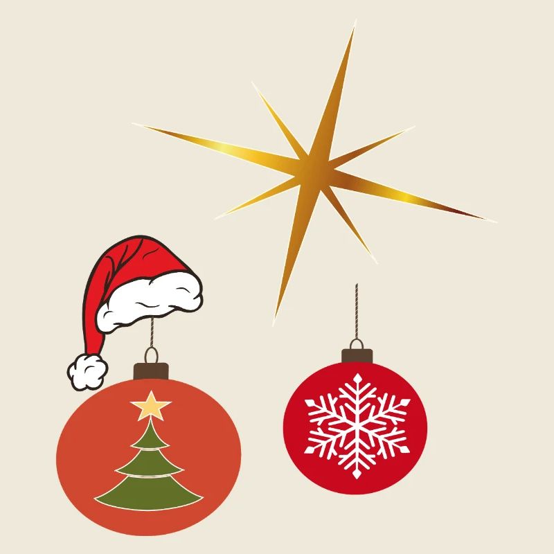 Weihnachtsstern und Weihnachtskugel