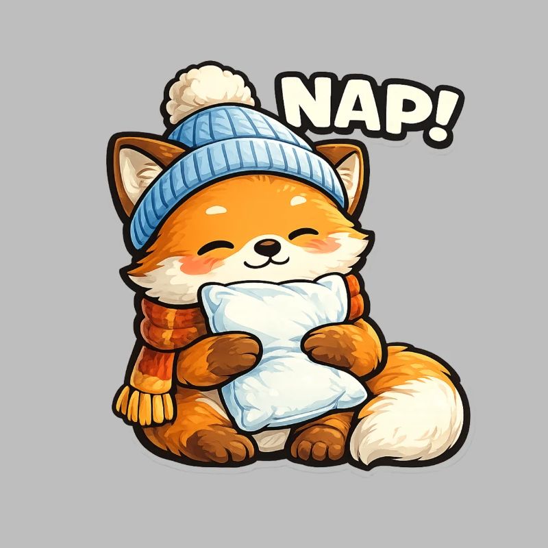 Winter cuddle fox with hat
