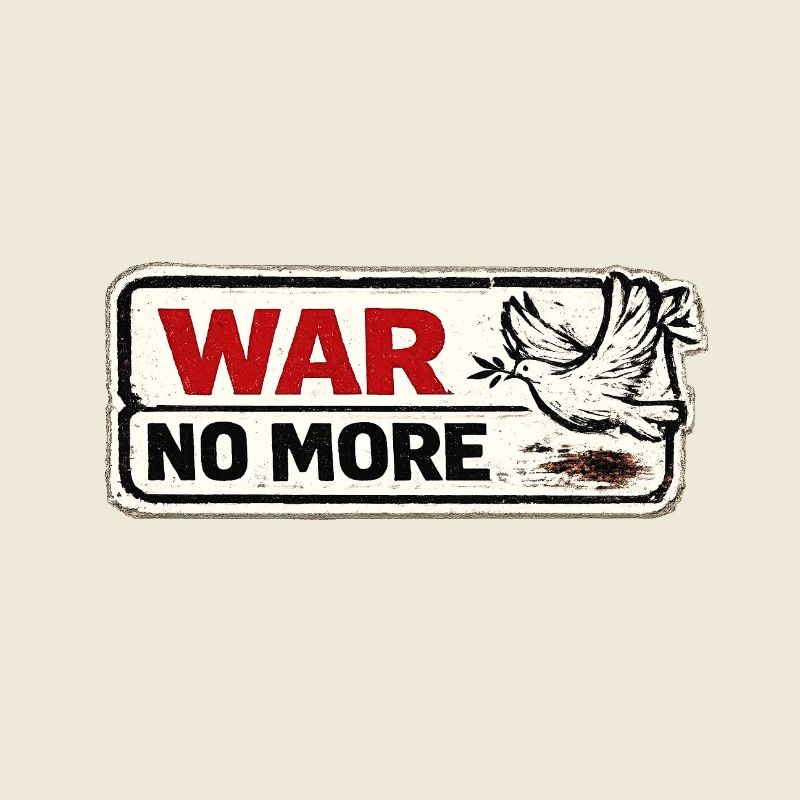 War No More – Sticker Peace & Humanity 