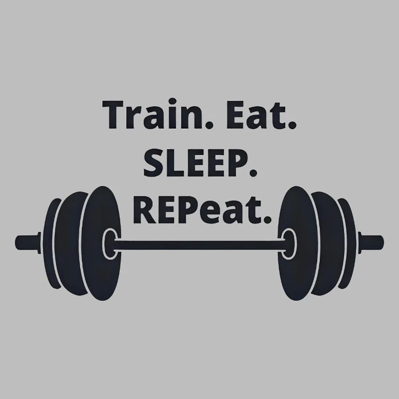 Train Eat Sleep Repeat Motivational Design