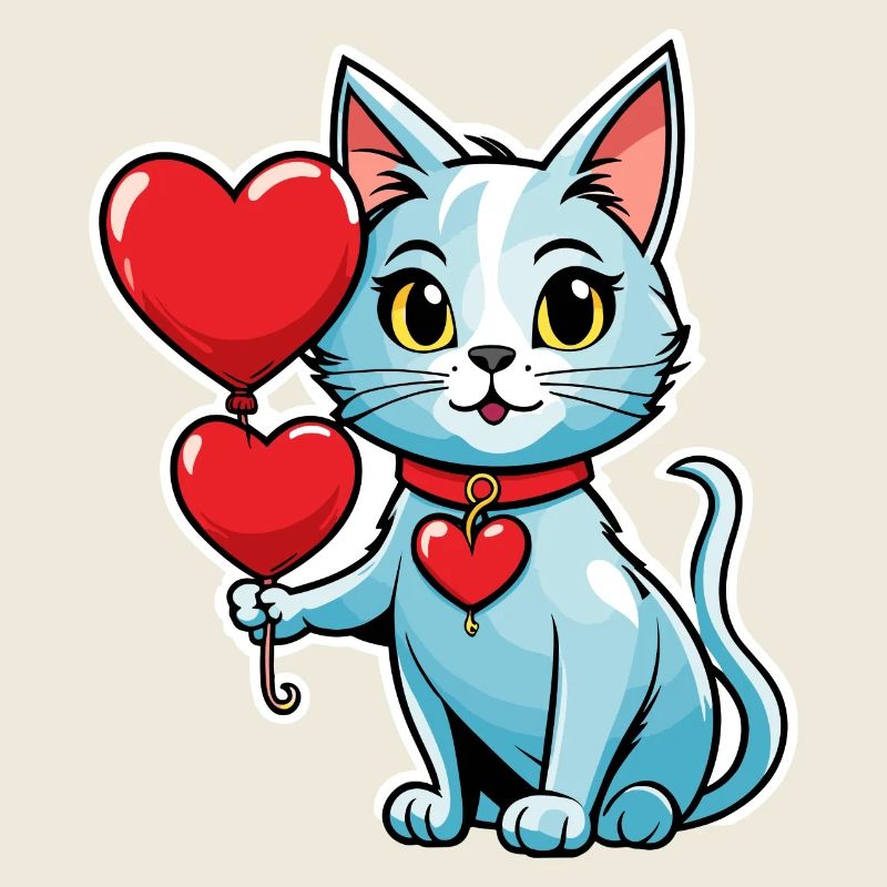 Coeur de chat - Saint-Valentin