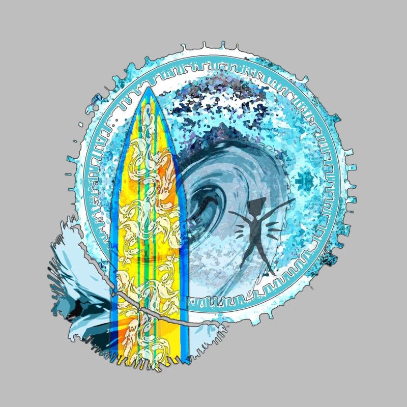 Surf Waves Abstract Art Print