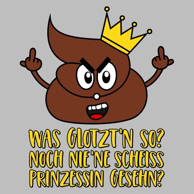 Scheiss Prinzessin Krone Stinkefinger Scheiße