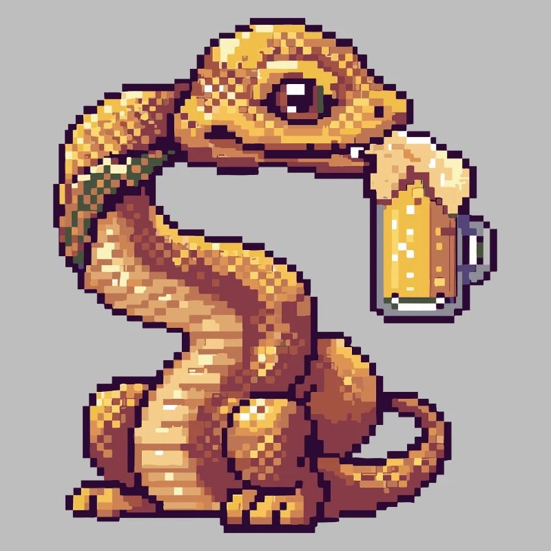 Snake Cobra Pixel Beer