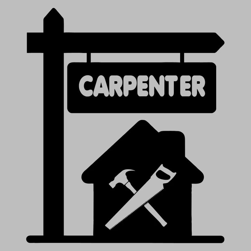 Transparentes Schild mit Textschreiner