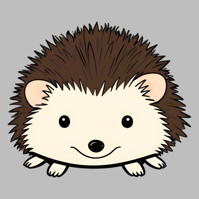Hérisson mignon avec un visage amical