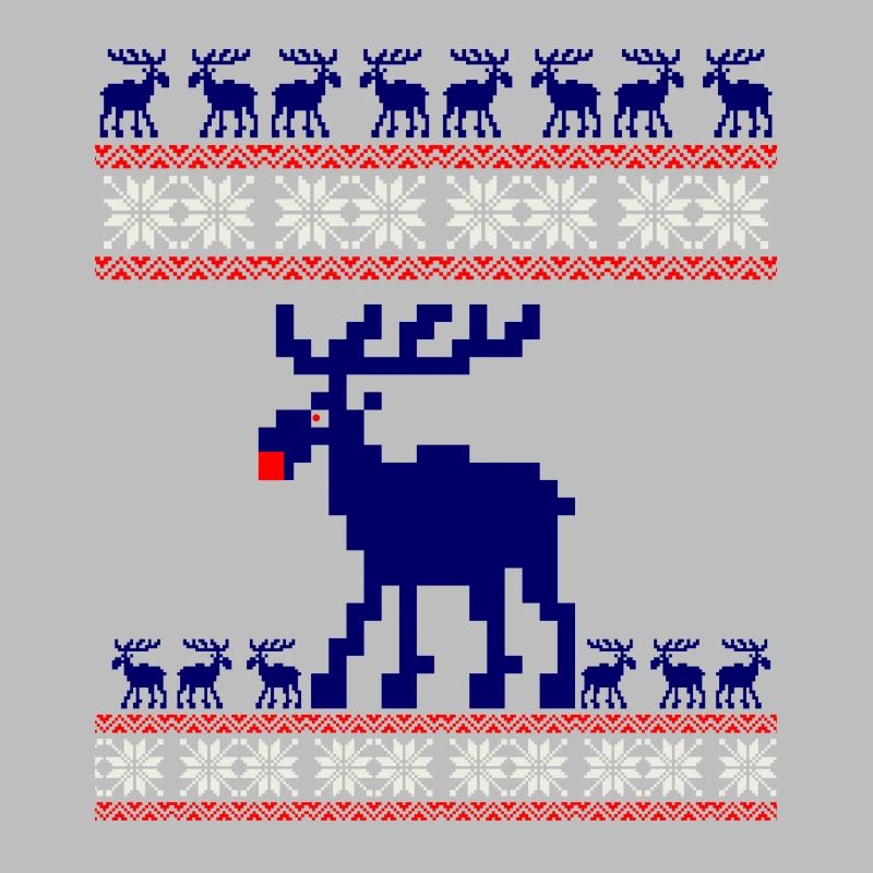 Rentier Muster Strick Winter Rudolf Elch Pixel xma