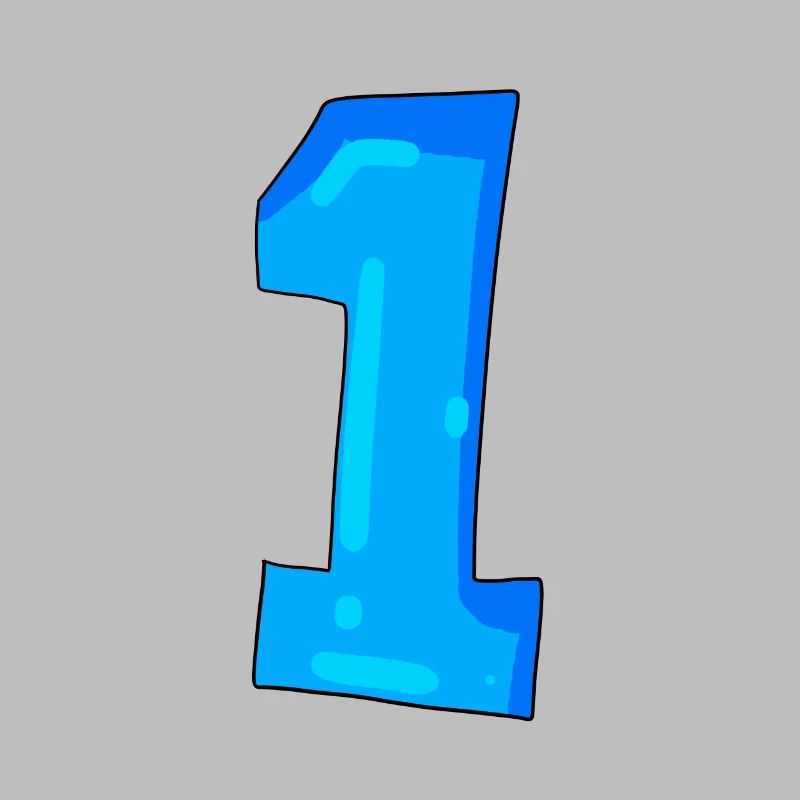 Zahl 1 Nummer