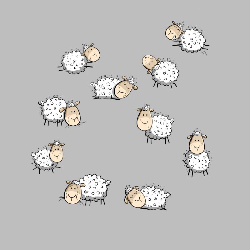 Kleine Schafherde I Schafe I Schäfchen Comic