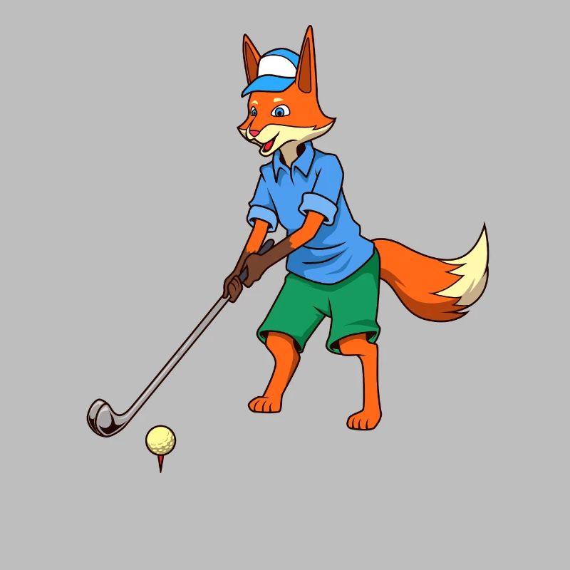 Comic Fuchs plays golf - Golfer