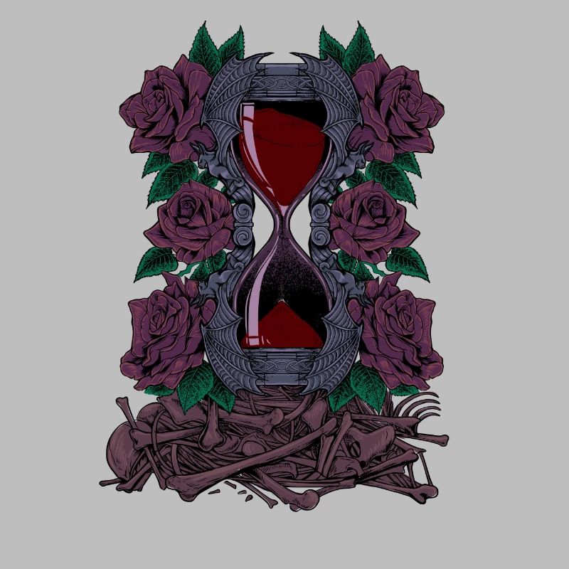 Bones and Roses - Gothic Hourglass