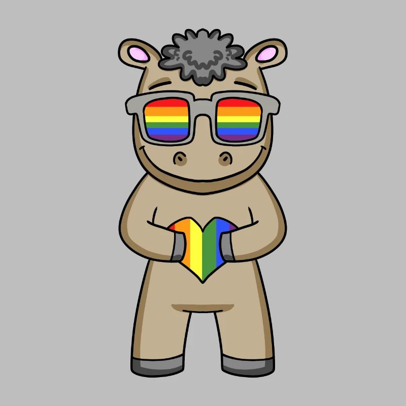 LGBT Tier Pferd Regenbogen