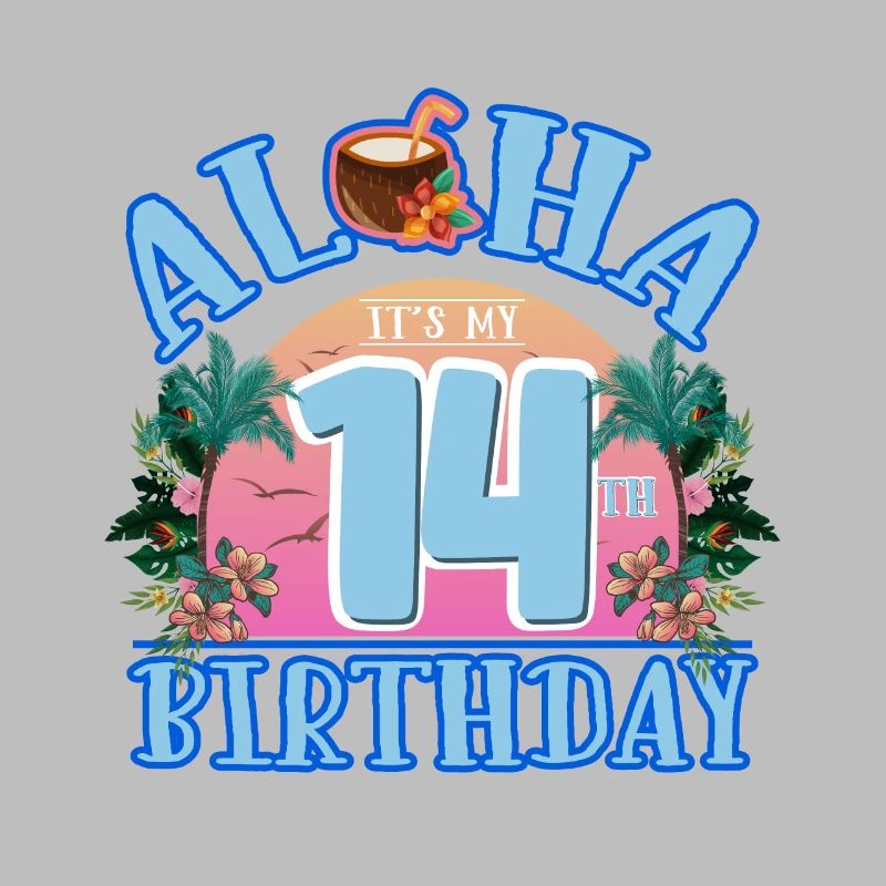 Aloha C’est mon 14ème anniversaire Boisson à la noix de et