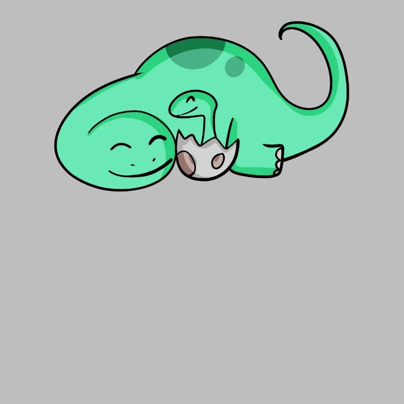 Dinosaur with baby dinosaur